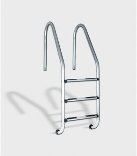 Escada inox Standard - 3 degraus